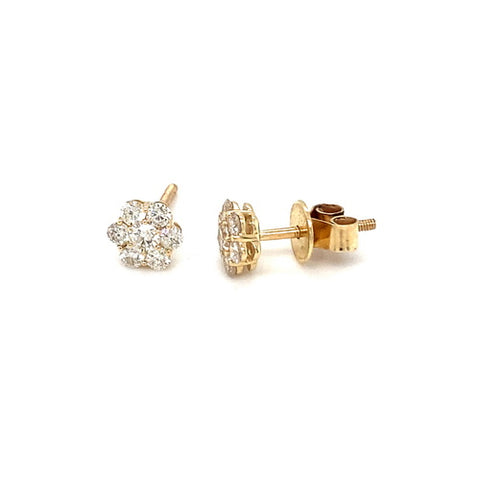 These earrings come in 14k White, Yellow & Rose Gold Approximately 0.12CT Diamond