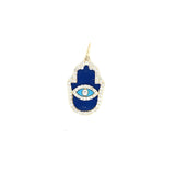 Hamsa on Gemstone Pendant