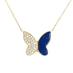 Diamond Gemstone Butterfly Necklace