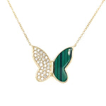 Diamond Gemstone Butterfly Necklace