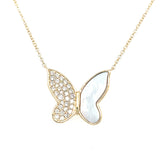 Diamond Gemstone Butterfly Necklace