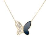 Diamond Gemstone Butterfly Necklace