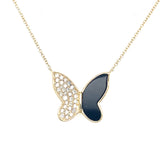 Diamond Gemstone Butterfly Necklace