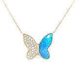 Diamond Gemstone Butterfly Necklace