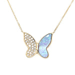 Diamond Gemstone Butterfly Necklace