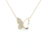 Diamond Gemstone Butterfly Necklace