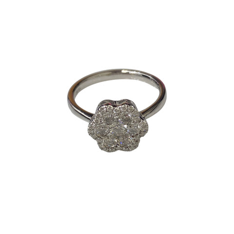 Diamond Cluster Flower RIng