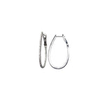 Diamond Oval Hoops