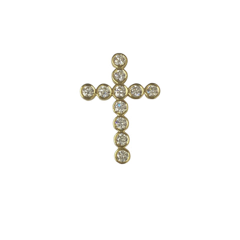 Diamonds Bezel Set Cross