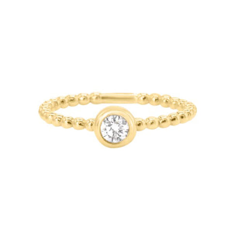 Single Diamond Bezel Ring